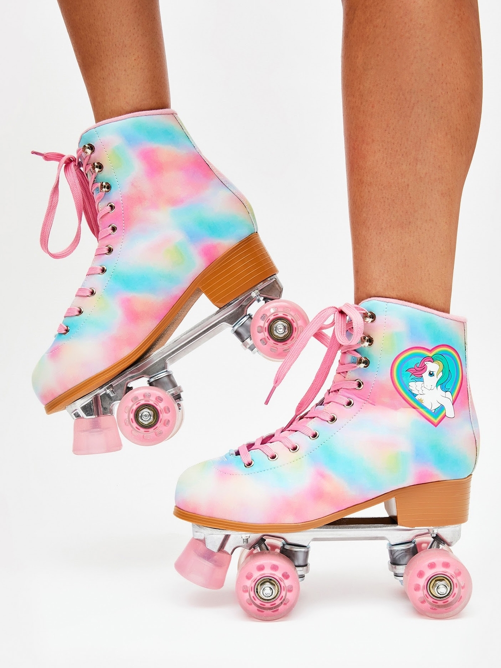 My Little Pony Tie-Dye Roller Skatess in Pink & Blue Like New